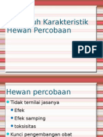 Pengaruh Karakteristik Hewan Percobaan