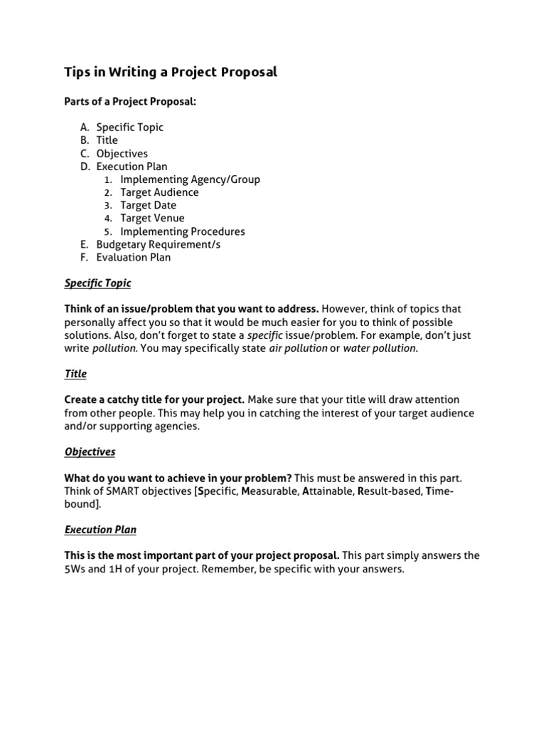 How To Make A Project Proposal.
