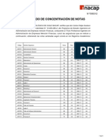 Certificado Concentración de Notas Ing. Adm. Finanzas