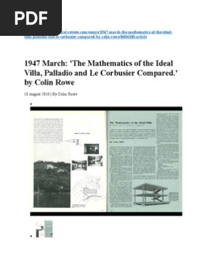 Mathematics of Ideal Villa | PDF | Architectural Design | Architecture