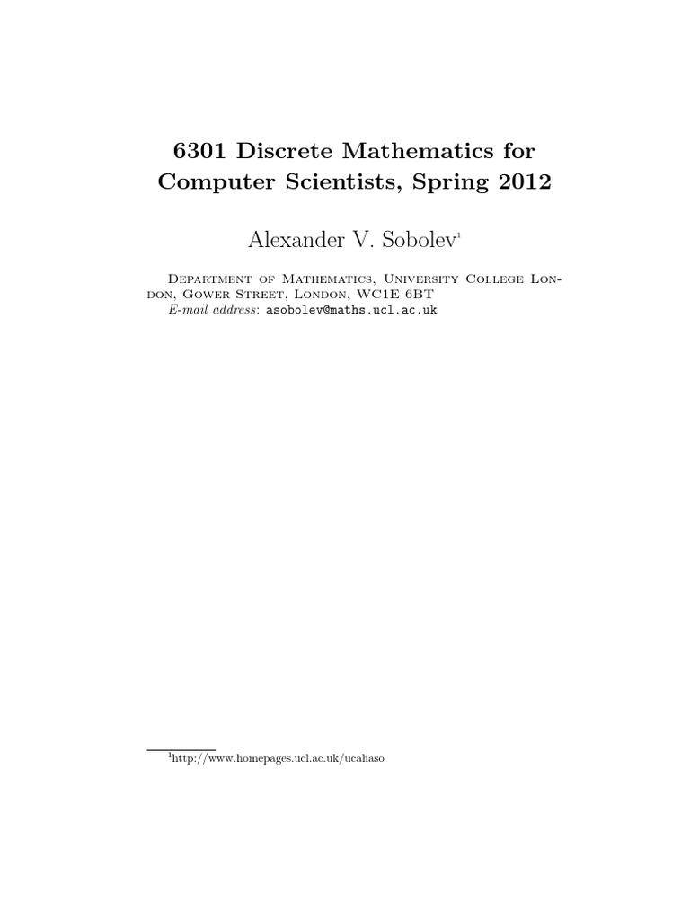 Discrete Mathematics for Computer Science | PDF | Permutation | Group ...