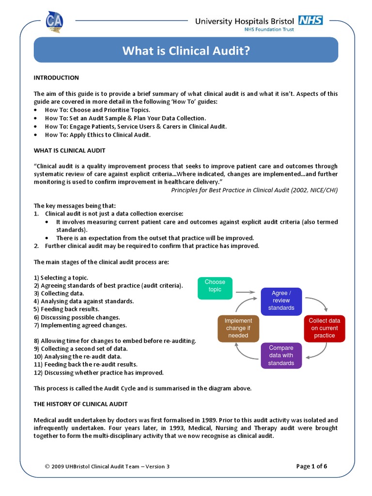 1 What is Clinical Audit v3 Health Care Public Health