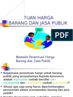 Penentuan Harga Barang dan Jasa Publik