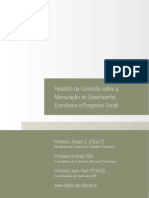 Mensuração de Desempenho Econômico e Progresso Social STIGLITZ e SEN