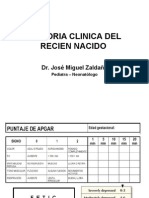 Historia clínica del recién nacido