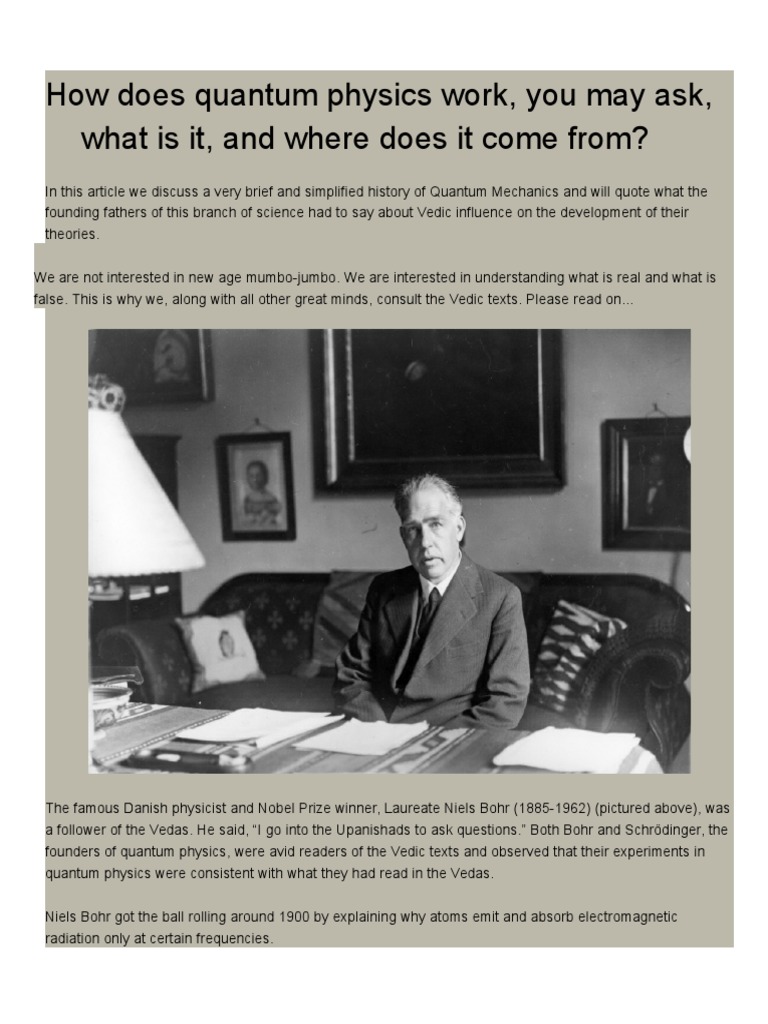 How Does Quantum Physics Work PDF Quantum Mechanics Ātman (Hinduism)