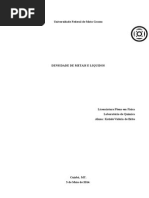 Densidade de Metais e Liquidos