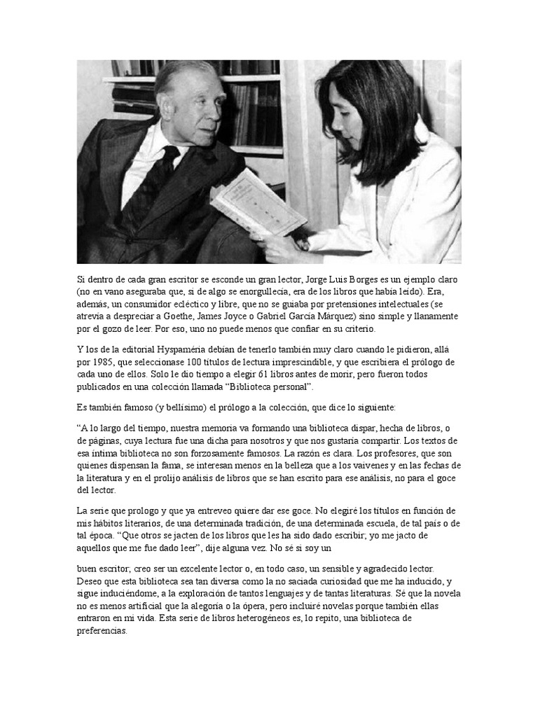 Biblioteca personal de Jorge Luis Borges | PDF