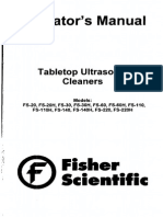 Fisher Scientific Operator's Manual Tabletop Ultrasonic Cleaners