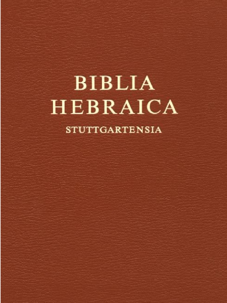 Biblia-Hebraica-Stuttgartensia (Transliterada) PDF | PDF | Ancient
