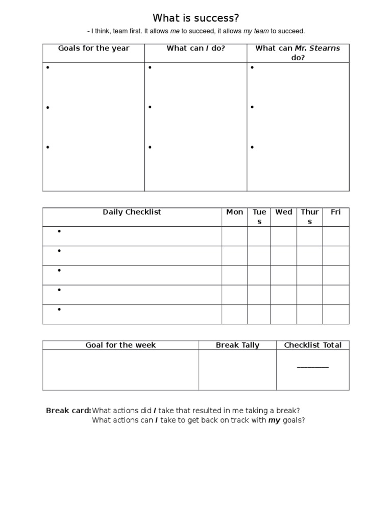 Strategies for Team Success and Goals | PDF