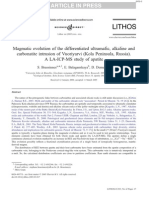 Magmatic Evolution of The Differentiated Ultramafic, Alkaline and Carbonatite Intrusion of Vuoriyarvi (Kola Peninsula, Russia) - A LA-ICP-MS Study of Apatite