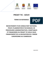 TDR Elaboration Manuel Procédures