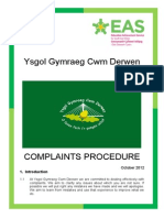 Complaints Procedure - Ysgol CWM Derwen