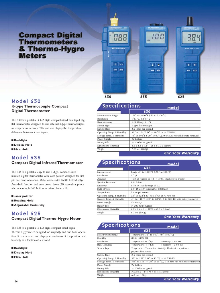 Compact Digital Thermometers Overview | PDF | Computers | Technology ...