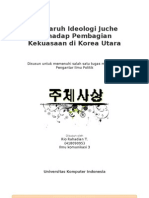 Pengaruh Ideologi Juche Terhadap Pembagian Kekuasaan Di Korea Utara