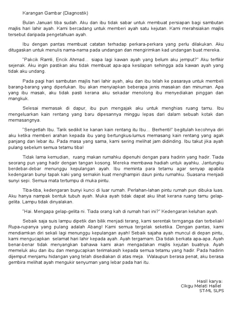 Karangan Gambar Bersiri Hari Lahir Ayah Diagnostik