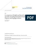 A Comparison of English and Spanish Assessment Measures of Readin