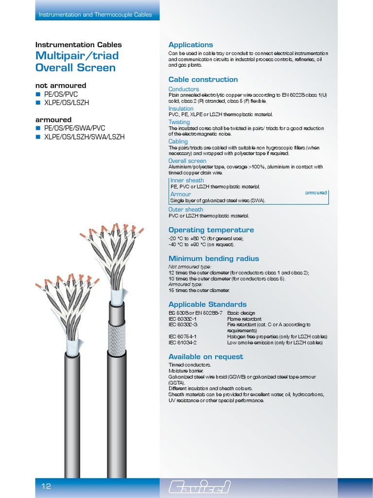 Triad Cables for Industrial Applications | PDF | Cable | Wire
