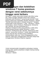 Download Kekurangan Dan Kelebihan Windows 7 Home Premium Dengan Versi Sebelumnya Hingga Versi Terbaru by user160496 SN259540246 doc pdf