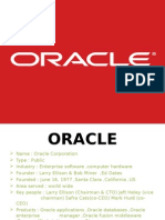SOWT Analysis of Oracle Technology