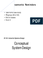 Conceptual System Design