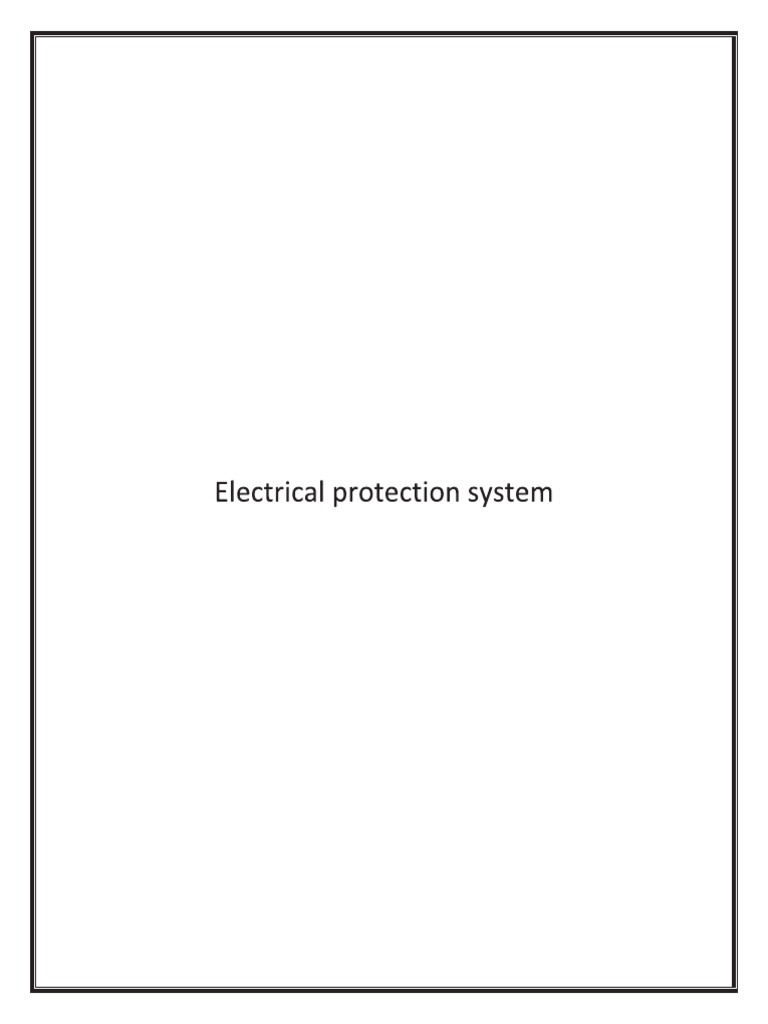 Electrical Protection System PDF Chess Chess Theory
