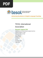 2014 Tesol Research Agenda