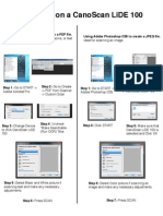 CanoScan LiDE 100 Scanning Guide - PDF and JPEG Creation