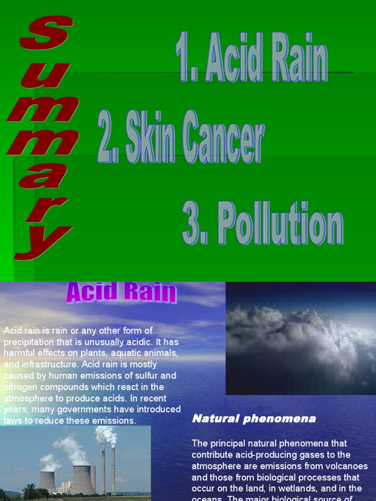 Acid Rain Effects On Human Skin
