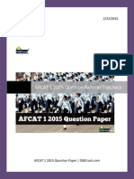 Afcat Exam Paper 2015