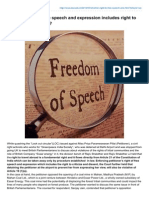 Whether right to free speech and expression includes right to criticize and dissent? - See more at: