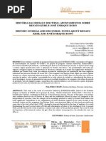 HISTÓRIA DAS IDEIAS E DISCURSO