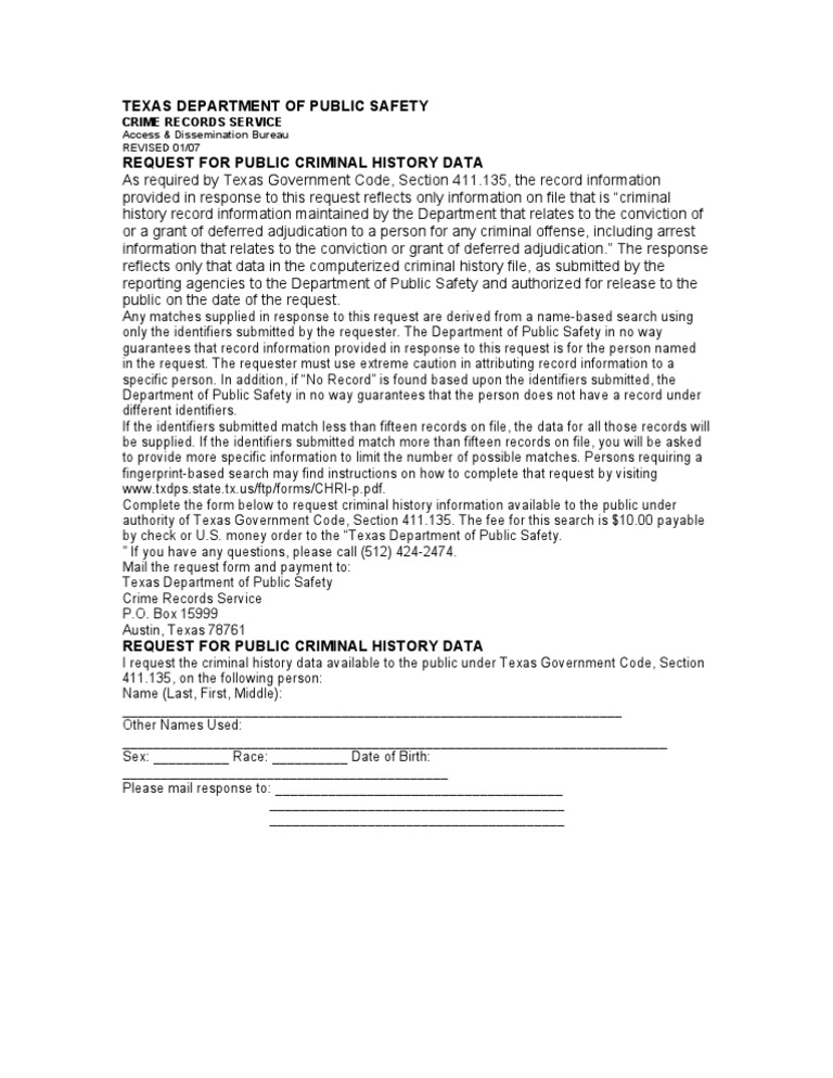 Texas Department of Public Safety | PDF | Criminal Record | Crime ...