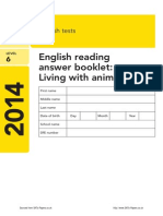 Ks2 English 2014 Level 6 Reading Answer Booklet