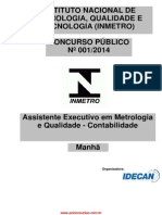 Assistente Exec Metrologia Qualidade Contabilidade