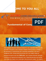 Welcome To You All: Fundamental of Computer