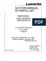 PUMP MDL L3MF Manual and Parts