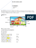 Unit 3 Lessons 1 and 2 Test Correction Élève