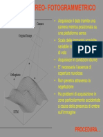Rilievo Stereo-Fotogrammetrico: Procedura