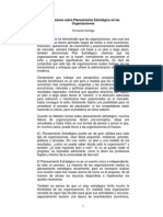 Reflexiones Sobre Planeamiento Estrategico en Las Organizaciones