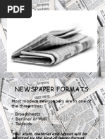 Newspaper Format - Tabloids