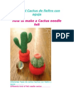 Tutorial de fieltro con aguja para hacer un cactus