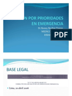 Atencion Por Prioridades en Emergencia