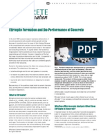 Ettringite Formation and the Performance of Concrete