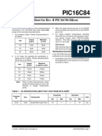 84 - B4e1 - Errata Sheet For Rev. B PIC16C84 Silicon