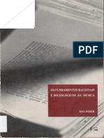 WEBER, Max. Os Fundamentos Racionais e Sociológicos Da Música