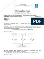 II Lista Isd-SISTEMAS DIGITAIS