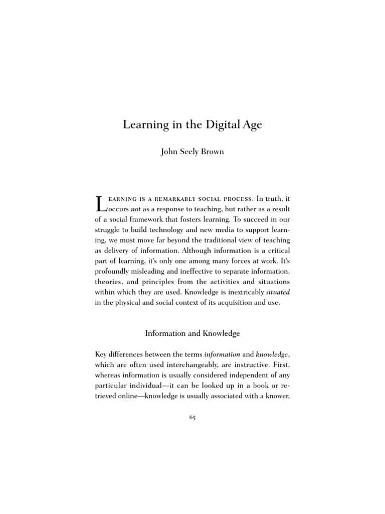 Learning in Digital Age-Aspen | PDF