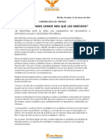 Los Ciudadanos Somos Más Que Los Partidos